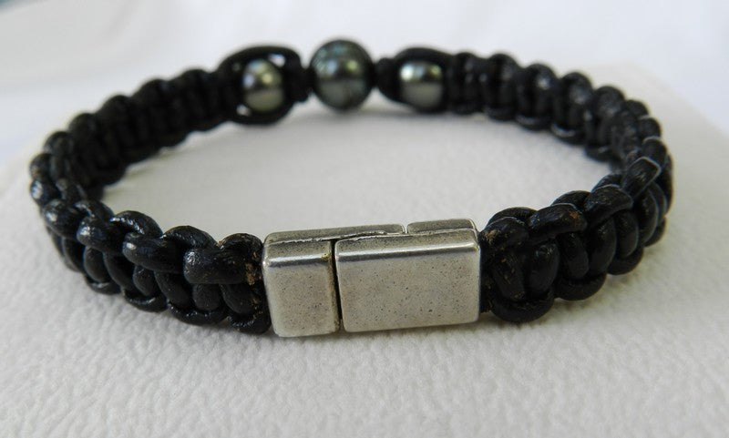 Shamballa Homme 3 Perles de Tahiti
